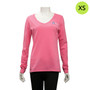 Boston Children's Hospital Logoed Women's Long-Sleeved V-Neck Shirt - Pink - XS