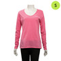 Moffitt Cancer Center Logoed Women's Long-Sleeved V-Neck Shirt - Pink - Small