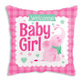Welcome Baby Girl with Elephant Square-Shaped Mylar Balloon