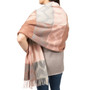 Oversized Women's Scarf with Heart Print