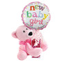 New Baby Kelliloons Gift Set - Hugger Plush and Mints - It's a Girl