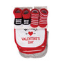 5-Piece Baby Bib and Sock Set - First Valentine's Day