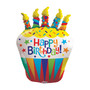 Jumbo Birthday Cupcake Mylar Balloon