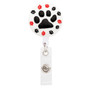 Rubber Badge Reel - Paw Prints