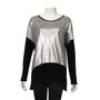 Metallic Long-Sleeved Tunic - Silver