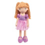 Addy Plush Rag Doll with Purple Dress