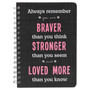 Inspirational Spiral Journal - Braver than You Think