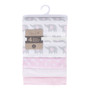 4-Piece Flannel Receiving Blankets - Pink