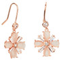 Amanda Blu Rose Gold Faux Moonstone Flower Earrings