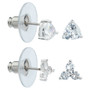 Amanda Blu CZ Trillion Duo Stud Earrings