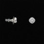 Amanda Blu Silver Square Halo Earrings