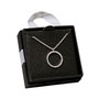 Julia Harper Open Circle Pendant Necklace - Silver