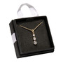 Julia Harper Three Stone Pendant Necklace - Gold