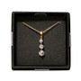 Julia Harper Three Stone Pendant Necklace - Gold