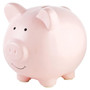 Large Ceramic Polka Dot Piggy Bank - Pink and Gold