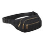 Quilted Crossbody Belt Bag - Black