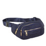 Quilted Crossbody Belt Bag - Navy