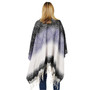 Lace Texture Ombre Ruana - Navy