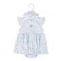 Baby Bodysuit Sundress with Headband - Blue