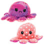 8-Inch Reversible Plush Octopus - Patterned