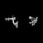 Amanda Blu Silver CZ Stud Drop Vine Earrings