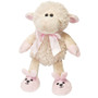 Plush Lamb with Bunny Slippers - Pink