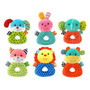 Textured Plush Animal Baby Rattle
