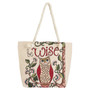 Owl Tote Bag with Rope Handles