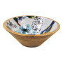 Bird Print Resin Coated Mango Wood Decorative Bowl