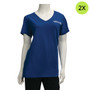 Moffitt Cancer Center Logoed Women's V-Neck T-Shirt - Royal Blue - 2X