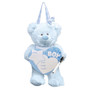 Plush Bear Birth Announcement Door Hanger - It's a Boy