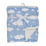 Fleece Baby Blanket with Celestial Pattern - Blue