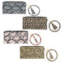 Faux Leather Animal Print Clutch