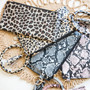 Faux Leather Animal Print Clutch