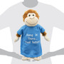Hang in There Plush Monkey in Hospital Gown