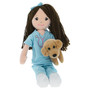 Plush Nurse Doll with Puppy - Light Skin