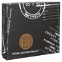 Black Bi-Fold Vegan Leather Wallet