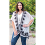 Embroidered Floral Kimono