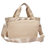 Nylon Satchel Crossbody with Coin Purse - Camel