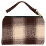 Weekend Tote Bag & Pouch Set - Black & White Buffalo Plaid