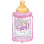 Jumbo Baby Bottle Mylar Balloon - It's a Girl