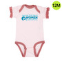 Women and Infants Hospital Logoed Baby Bodysuit With Ruffles - Pink - 12M