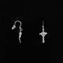 Amanda Blu Silver Cross Heart Earrings