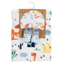 Plush Baby Blanket with Hat and Booties - Blue Truck