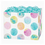 Watercolor Dots Gift Basket Box - Large