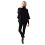 Knit Turtleneck Poncho - Black