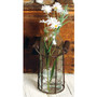 Decorative Glass Bottle in Wire Basket