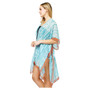 Turquoise & Red Boho Print Kimono