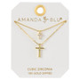 Amanda Blu Double Cross Necklace