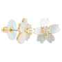 Amanda Blu Mother of Pearl & CZ Petal Earrings